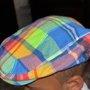Colorful Plaid Flat Cap